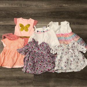 baby girls floral lot of 6 dresses